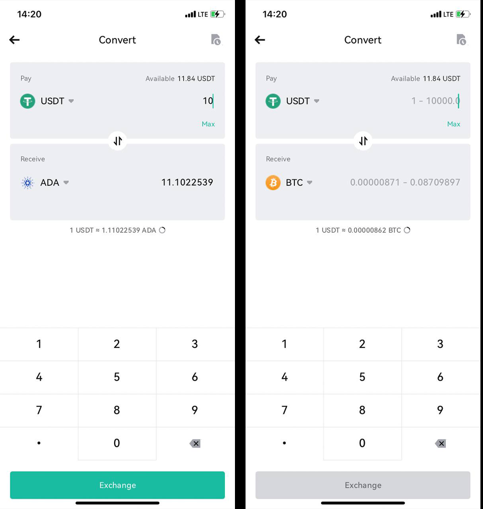 سواپ ارز دیجیتال در اپلیکیشن Coinlocally