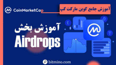 بخش Airdrops سایت کوین مارکت کپ