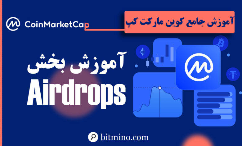 بخش Airdrops سایت کوین مارکت کپ