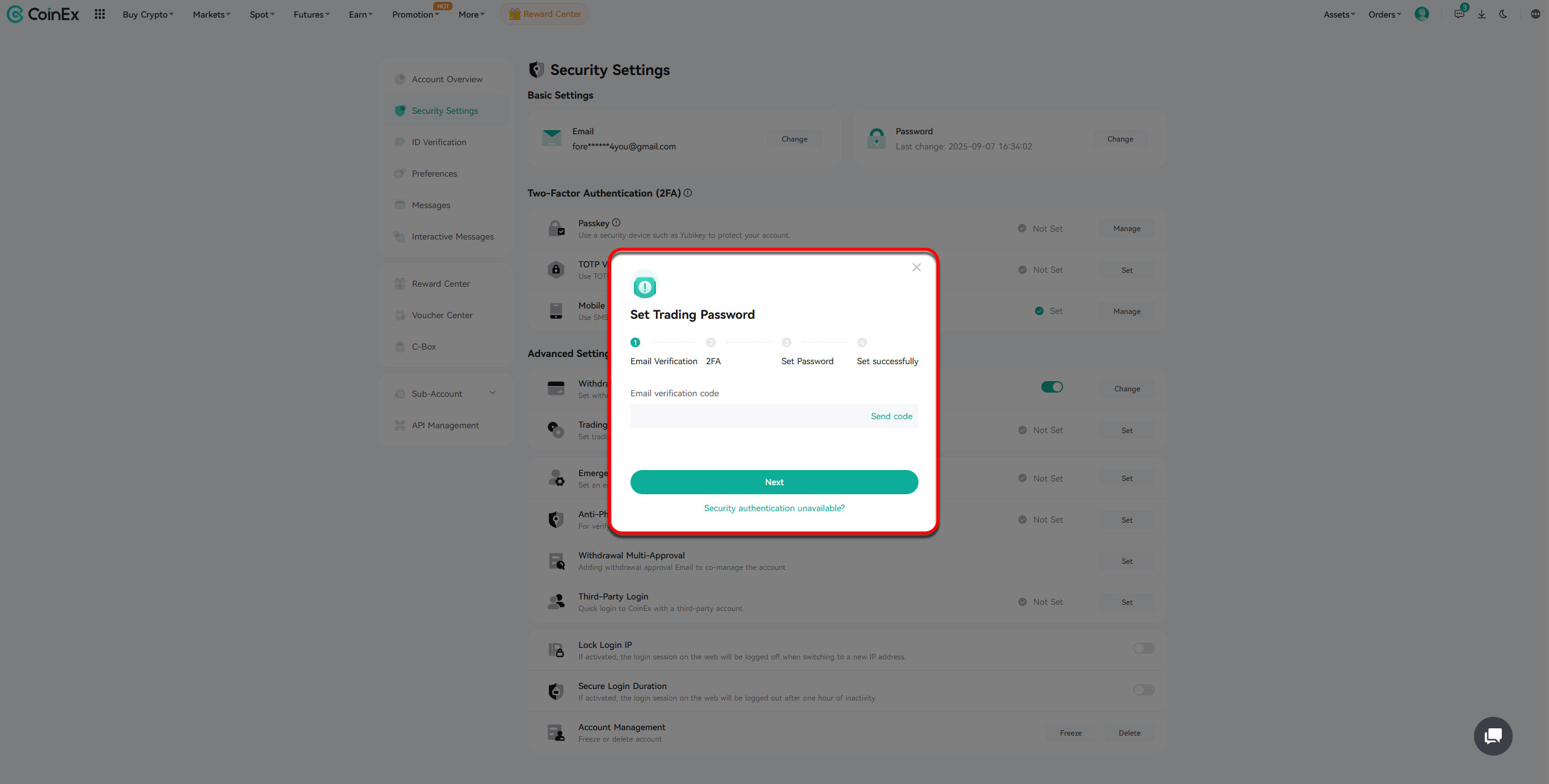 رمز ترید در صرافی کوینکس