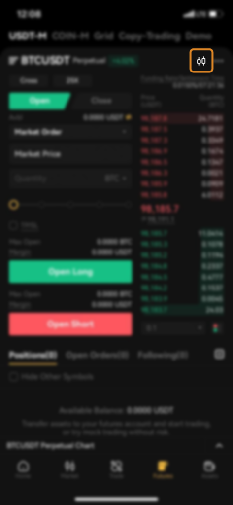 آموزش فیوچرز صرافی XT در موبایل