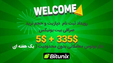 رویداد 340 دلار بونوس صرافی بیت یونیکس